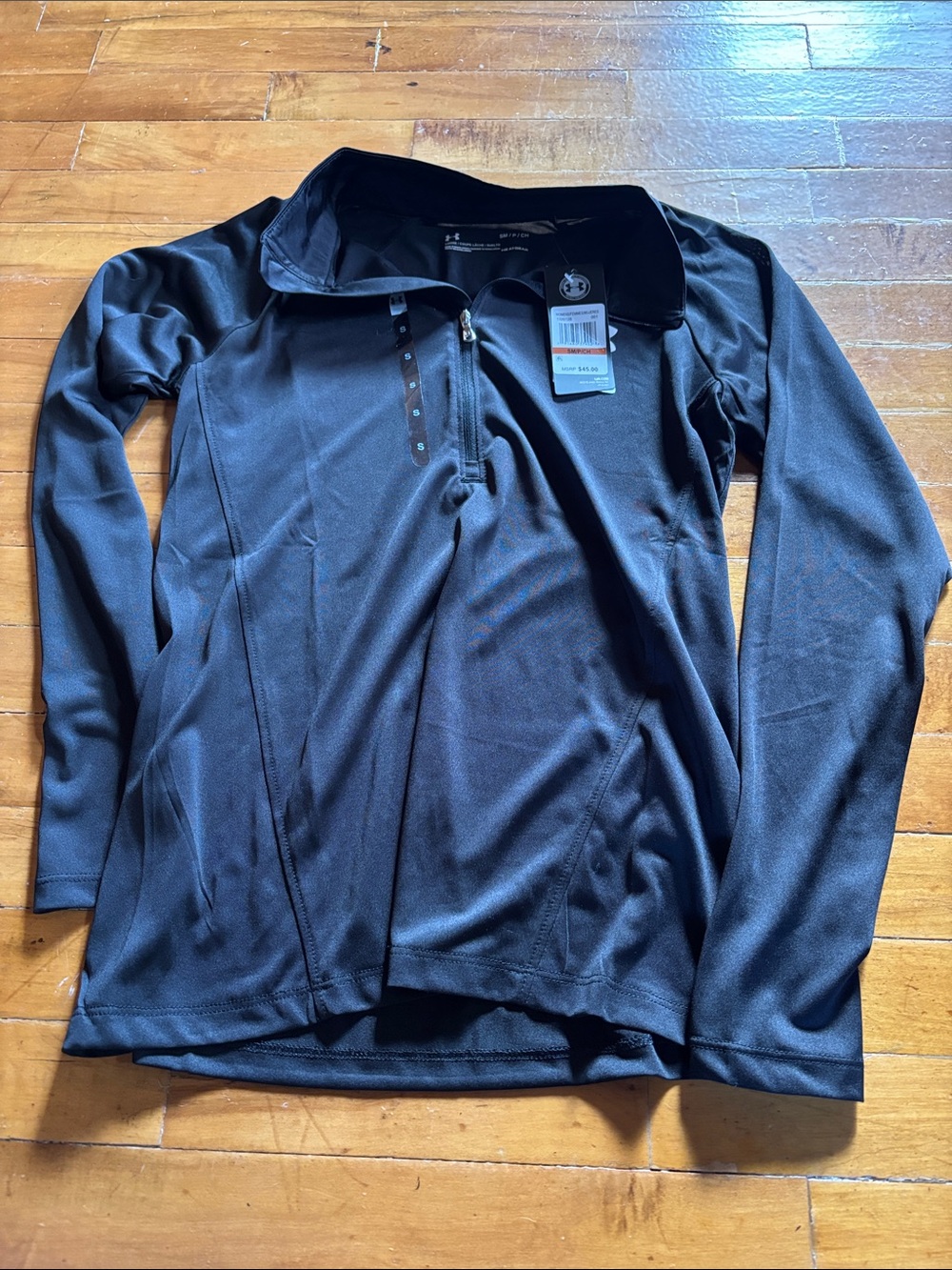 Under Armour Women's Black Long-Sleeve Half-Zip Performance Top